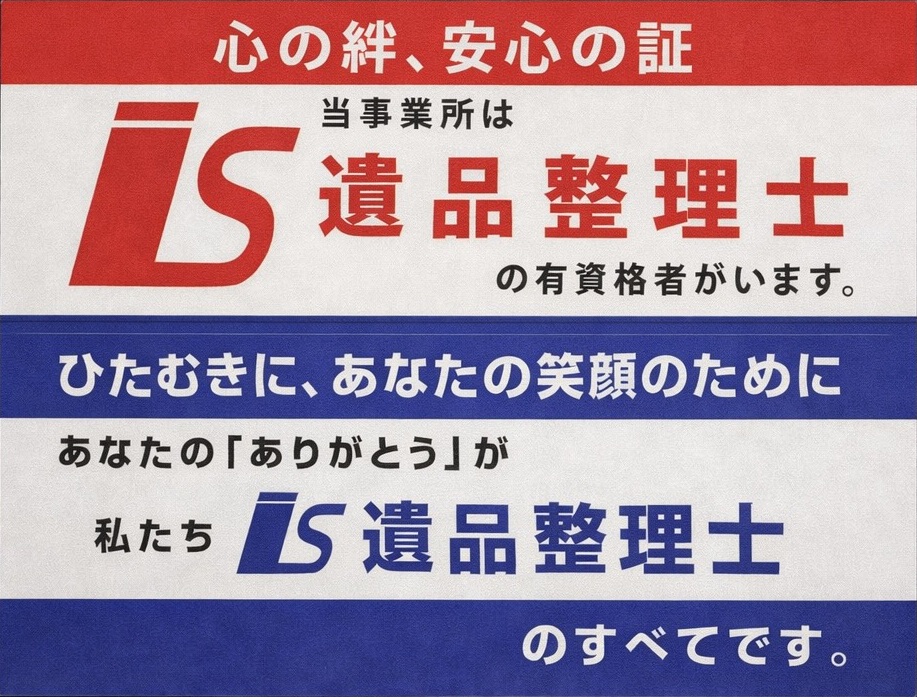 遺品整理士認定協会の資格を保有する専門スタッフ