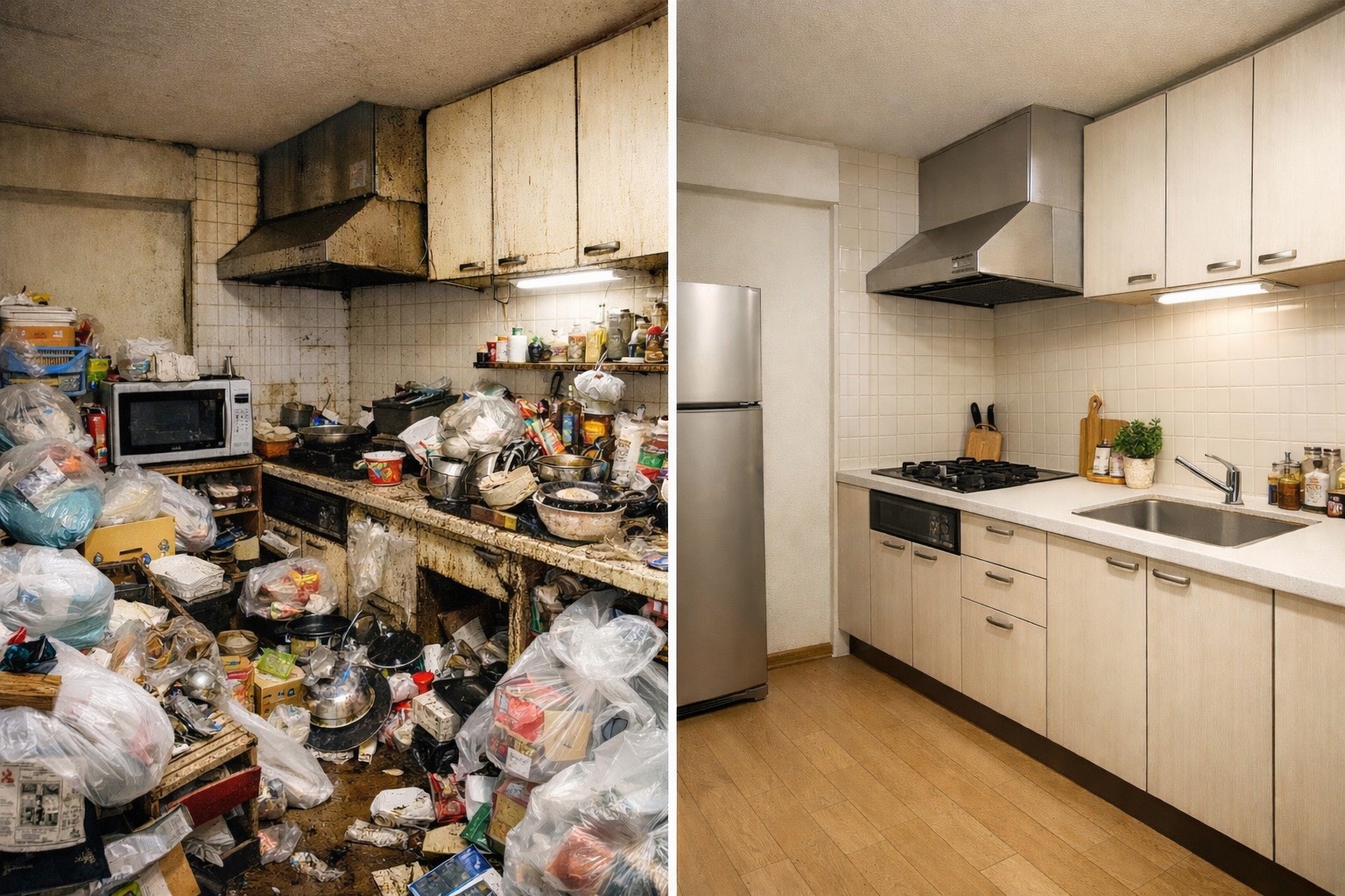 キッチンの清掃・不用品回収事例