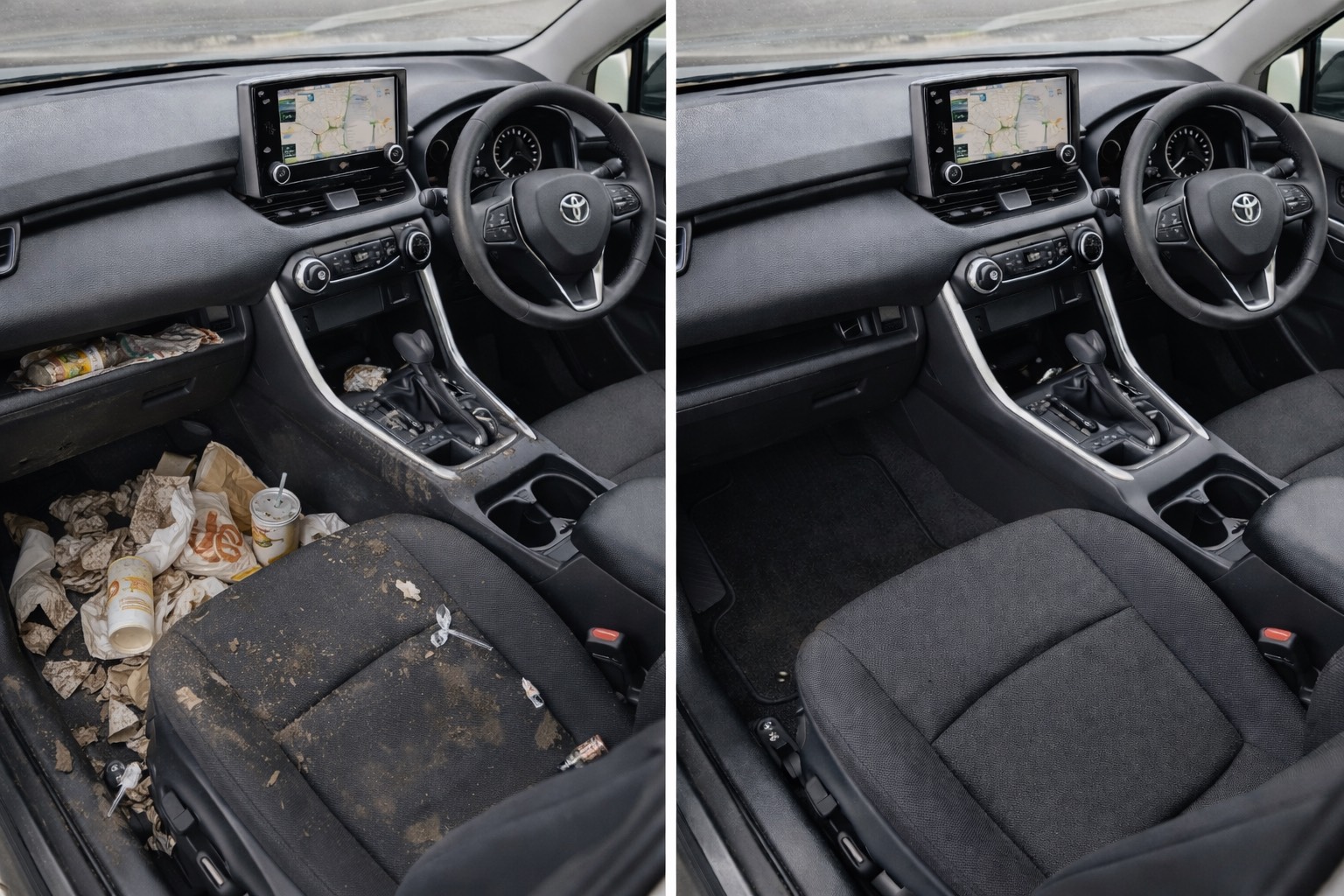 車内の清掃事例